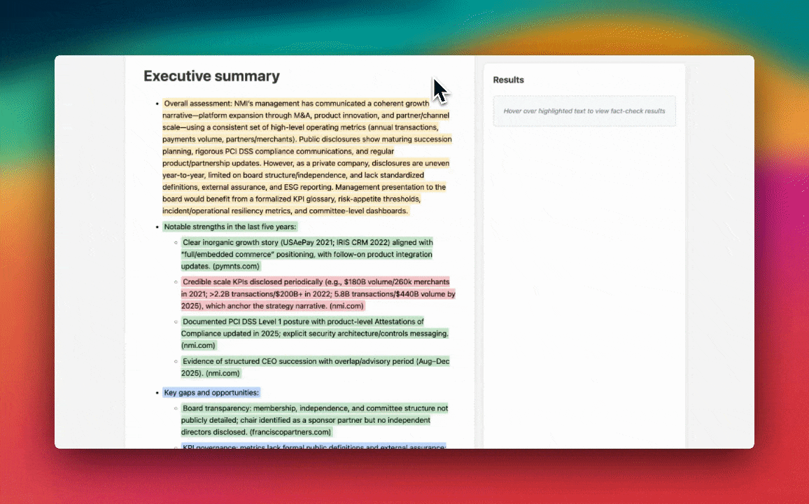 Veridoc Demo - Automatic content validation in action